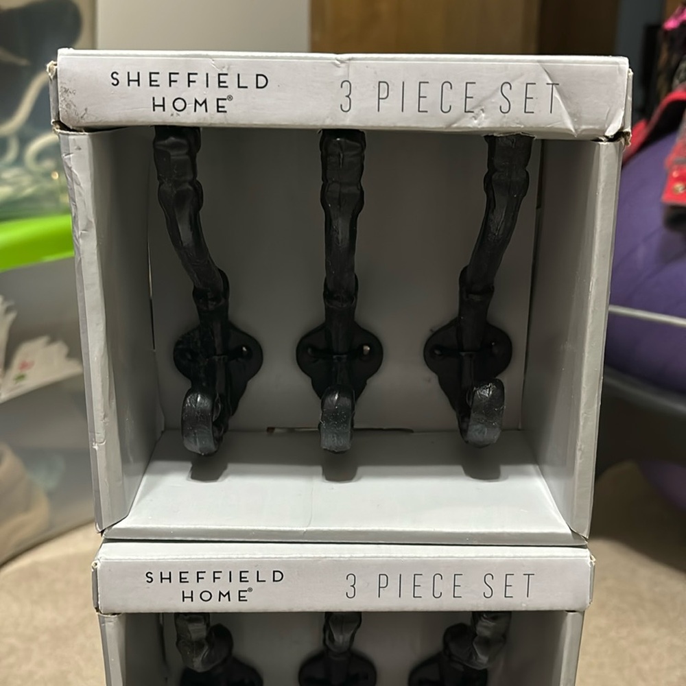 3 piece Sheffield wall hook set